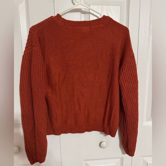 Rue21 Orange Cropped Cable Knit Sweater – Size Small - Picture 2 of 3